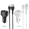 Автомобильное зарядное устройство HOCO Z36 Leader, 2*USB + Кабель USB-Micro, 2.4A, черный 6931474727756 (МСК) оптом