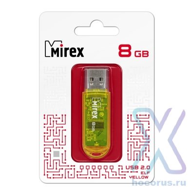 Флэш-накопитель 8 Gb MIREX ELF Yellow оптом