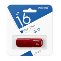 Флеш-накопитель 16 Gb SmartBuy Clue Burgundy
