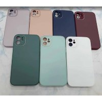 Накладка iPhone 12 (6.1) бирюзовый "бархатное стекло" с силиконовыми краями, 00-00044165 (МСК)