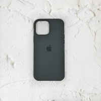 Silicone Case iPhone 12 Pro Max (6.7) графитный Накладка силиконовая под оригинал "с логотипом" закрытая 00-00044710 (МСК)