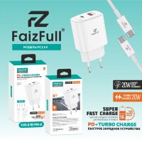 (МСК) CЗУ + кабель C-C FC114 USB-A 20W, USB-C 20W R53425