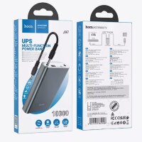 Аккумулятор внешний HOCO J97 10000mAh серый металл 00-00005421 (МСК)
