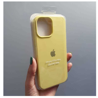 Silicone Case iPhone 12 Pro Max (6.7) желтый Накладка силиконовая под оригинал "с логотипом" закрытая 00-00044715 (МСК)