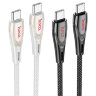 Кабель HOCO U133 Type-C-Type-C 60W 3A 1.2м Braided Grey оптом