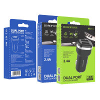 АЗУ BOROFONE BZ13 Extreme, 2*USB, 2.4A, черный 6931474717139 (МСК)