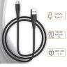 Кабель USB HOCO X32 Excellent, USB - Type-C, 3A, 1 м, черный, Быстрая зарядка 6931474700964 (МСК) оптом