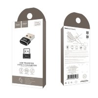 Переходник HOCO UA6, USB - Type-C, черный 6957531064138 (МСК)