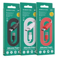 Кабель USB - microUSB BOROFONE BX52 1m силиконовый White