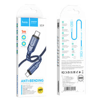 Кабель USB-C HOCO X59 Victory, Type-C - Type-C, 60W, 1 м, синий 6931474794161 (МСК)