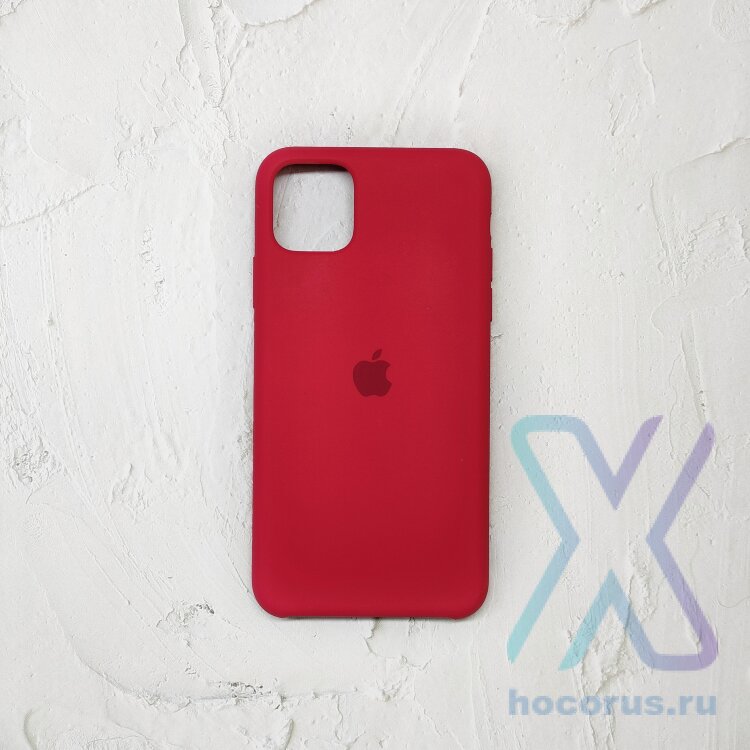 Silicone Case iPhone 12 Pro Max (6.7) малиновый Накладка силиконовая под оригинал "с логотипом" закрытая 00-00047178 (МСК) оптом