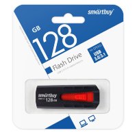 Флеш-накопитель 128 Gb Smartbuy IRON Black/Red 3.0