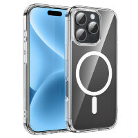 Чехол HOCO TPU Magnetic series airbag anti-fall для iPhone 16 Pro Max 6.9", прозрачный 6942007635806 (МСК)