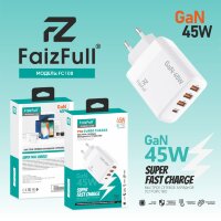 (МСК) СЗУ FaizFull FC108 USB-C 45W USB-Ax3, 2,4a 12W GaN в коробке R53423