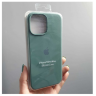 Silicone Case iPhone 12 Pro Max (6.7) оливково зеленый Накладка силиконовая под оригинал "с логотипом" закрытая 00-00044723 (МСК) оптом