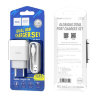 Зарядное устройство HOCO C73A Glorious 2*USB + Кабель USB-Micro, 2.4A, белый 6931474713063 (МСК) оптом