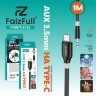 (МСК) Переходник FaizFull FX25 AUX-TYPE-C 1М мягкая силиконовая оплётка R54117 оптом