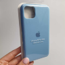 Silicone Case iPhone 11 Pro Max бледно-голубой Накладка силиконовая под оригинал "с логотипом" 00-00044594 (МСК) оптом