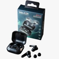 Наушники WALKER WTS-31, сенс. управление, независ. работа наушников, цифр. индикатор заряд, черные