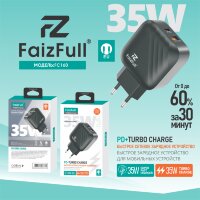 (МСК) СЗУ FaizFull FC160 USB-C 35W USB-A 35W GaN в коробке R54041