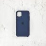 Silicone Case iPhone 12 Pro Max (6.7) темно-синий Накладка силиконовая под оригинал "с логотипом" закрытая 00-00041610 (МСК) оптом