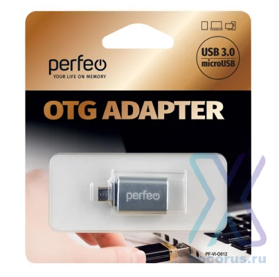 Perfeo adapter USB на micro USB c OTG, 3.0 (PF-VI-O012 Silver) серебряный оптом
