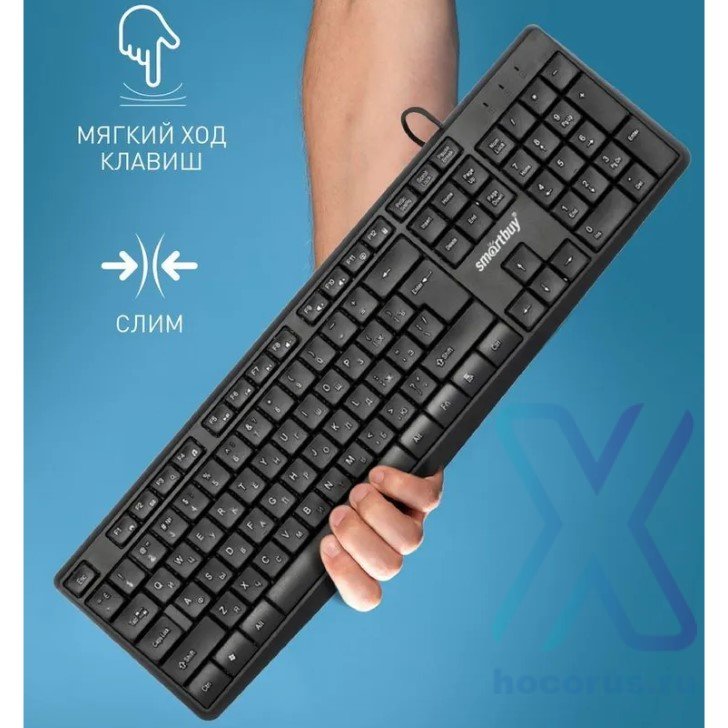 Клавиатура  Smartbuy SBK-220U-K ONE 220 USB черная оптом