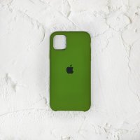 Silicone Case iPhone 12 Pro Max (6.7) хаки Накладка силиконовая под оригинал "с логотипом" закрытая 00-00039763 (МСК)