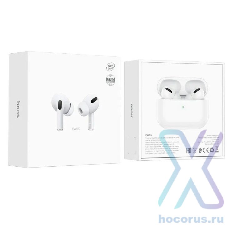 Bluetooth - гарнитура HOCO EW05 AirPodes Plus Active noise White оптом