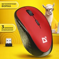 Мышь беспроводная  Defender Hit MM-415  USB Red