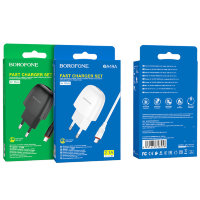 Зарядное устройство BOROFONE BA49A Vast USB + Кабель USB-Micro, 2.1A, черный 6931474728449 (МСК)
