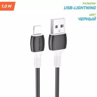 Кабель USB BOROFONE BX84 Rise, USB - Lightning, 2.4А, 1 м, черный 6974443386769 (МСК)