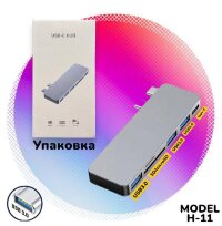 (МСК) HUB Переходник 6in2 H-11 (2type-C, 2usb, microSD) R52867