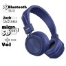 Беспроводные наушники HOCO W25 Promise, Bluetooth, 300 мАч, синий, контроллер с микрофоном 6931474710093 (МСК) оптом