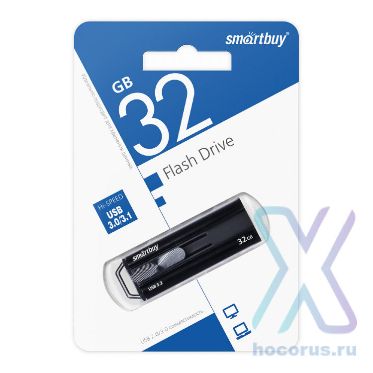 Флеш-накопитель 32 Gb Smartbuy Iron-2 Metal Black оптом