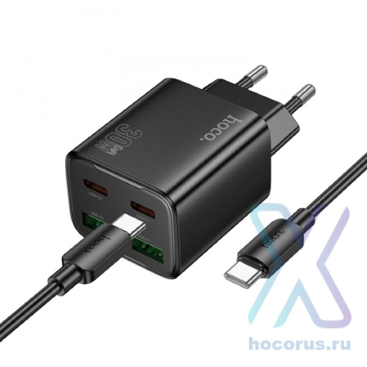 СЗУ HOCO N56 кабель Type-C Type-C чёрный 00-00006854 (МСК) оптом