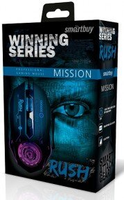 Мышь игровая проводная  Smartbuy 727G-K MISSION Black оптом