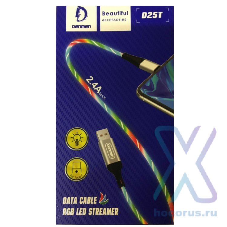 Кабель USB - Type-C VDENMENV (DENMEN) D25T  White оптом