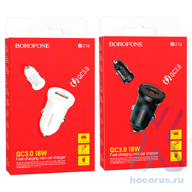 АЗУ BOROFONE BZ18, USB, черный 6974443384826 (МСК) оптом