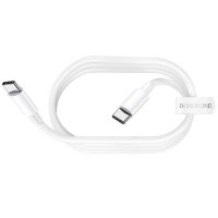 Кабель Type-C - Type-C BOROFONE BX44 1m силиконовый White