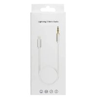 Переходник Lightning to 3.5 AUX Audio Adapter PE White (в упаковке) БЕЗ ЛОГО