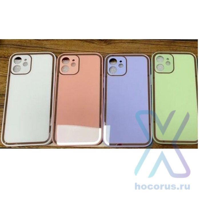 Накладка iPhone 11 Pro Max изумрудный имитация стекла с защитой камеры 00-00044973 (МСК) оптом
