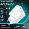 Зарядное устройство HOCO C108A 2*USB-C, 35W, белый 6931474784438 (МСК) оптом