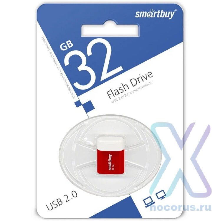 Флеш-накопитель 32 Gb Smartbuy Lara Red оптом