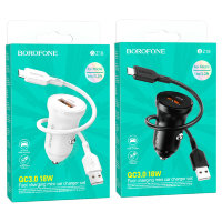 АЗУ BOROFONE BZ18, USB + Кабель USB-Micro, черный 6974443384840 (МСК)