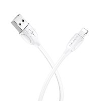 Кабель USB - lightning BOROFONE BX19 1 m силиконовый White (мятая упаковка)
