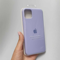 Silicone Case iPhone 11 Pro Max светло-фиолетовый Накладка силиконовая под оригинал "с логотипом" 00-00044682 (МСК)