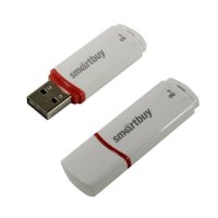 Флеш-накопитель 8 Gb Smartbuy Crown Compact White