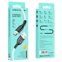 Кабель Borofone BX63 USB-microUSB 2.4A 1м TPE Black/White