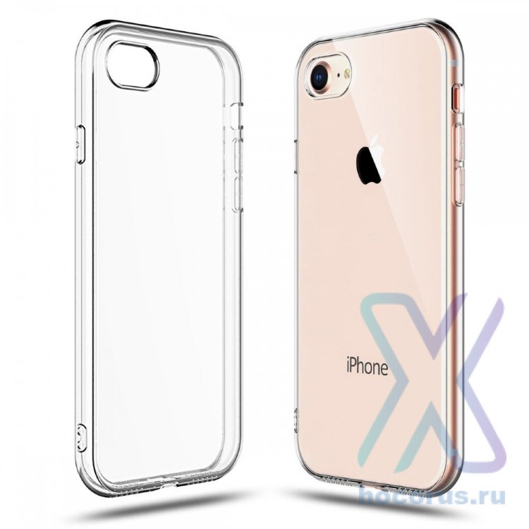 Бампер для телефона iPhone 7/8+  Clear Case с защитой камеры оптом